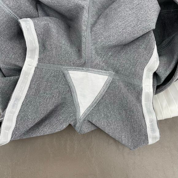 Lululemon Pleat to Street II White Gray Running Tennis Skirt Twirly Cute Size 10 - Picture 11 of 13